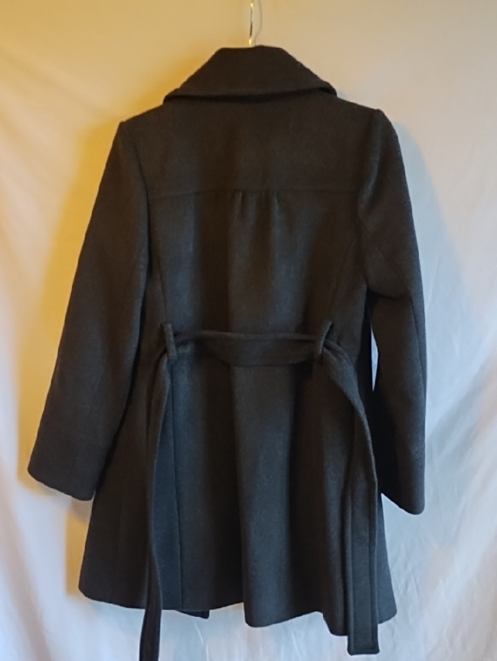 J. Crew Women's Dark Gray Wool Blend Double-Breasted Pea Coat - Picture 11 of 12